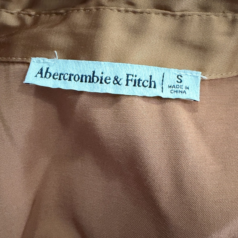 Abercrombie & Fitch Satin Mini Shirt Dress - Copper - Picture 8 of 9